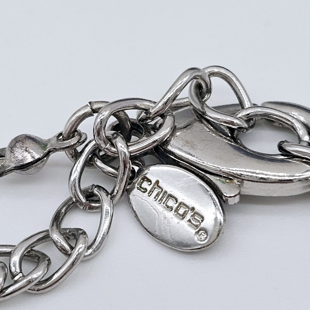 Chico's Statement Necklace Multi Layer Abalone St… - image 3